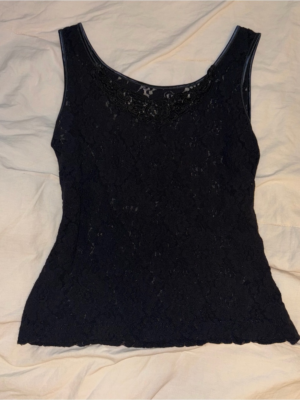 Black Lace Tank Top